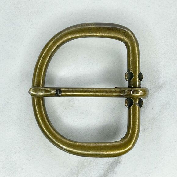 Bronze Tone Rounded Simple Basic Belt Buckle - Picture 1 of 7